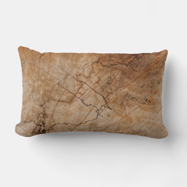 Coussin Rectangle Surface en bois Brown et noir (Recto)