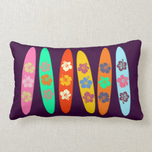 Coussin Rectangle Surfboards Flowers
