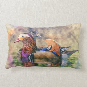 Coussin Rectangle Symbole de Feng Shui de canards de mandarine