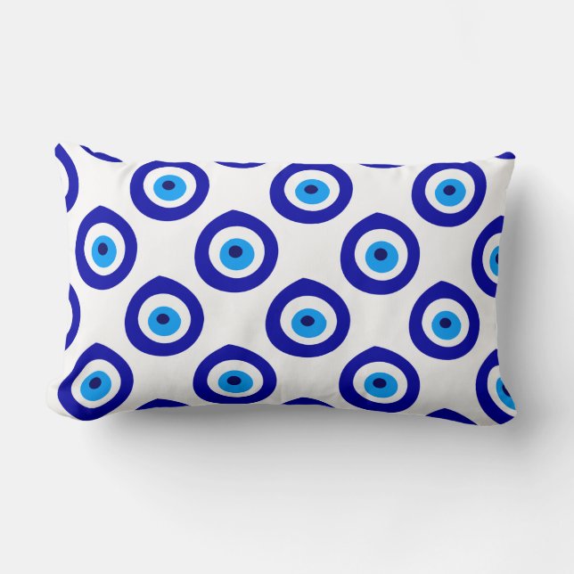 Coussin Rectangle Symbole Evil Eye Nazar Amulet Motif (Recto)