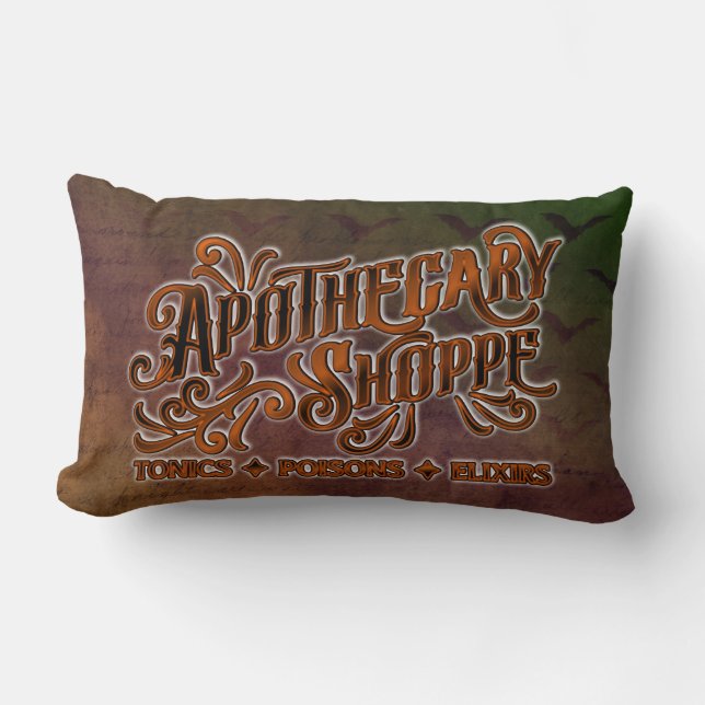 Coussin Rectangle Symbole gothique d'Halloween Shoppe (Recto)