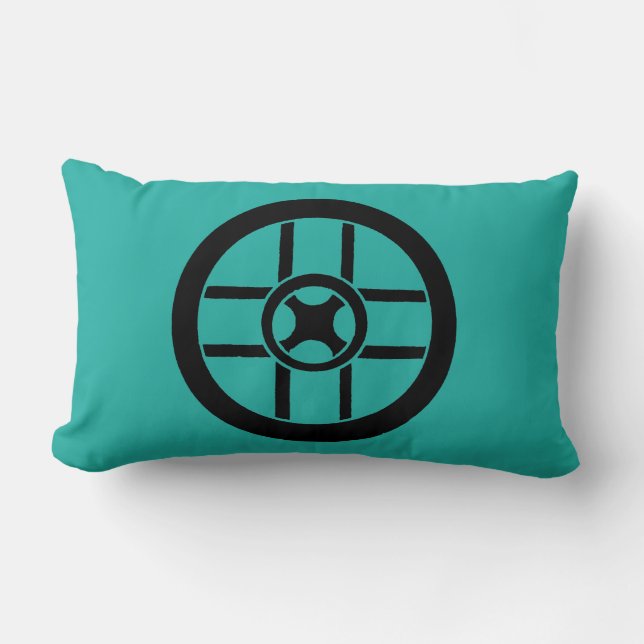 Coussin Rectangle Symbole nordique : Croix de roue (Recto)