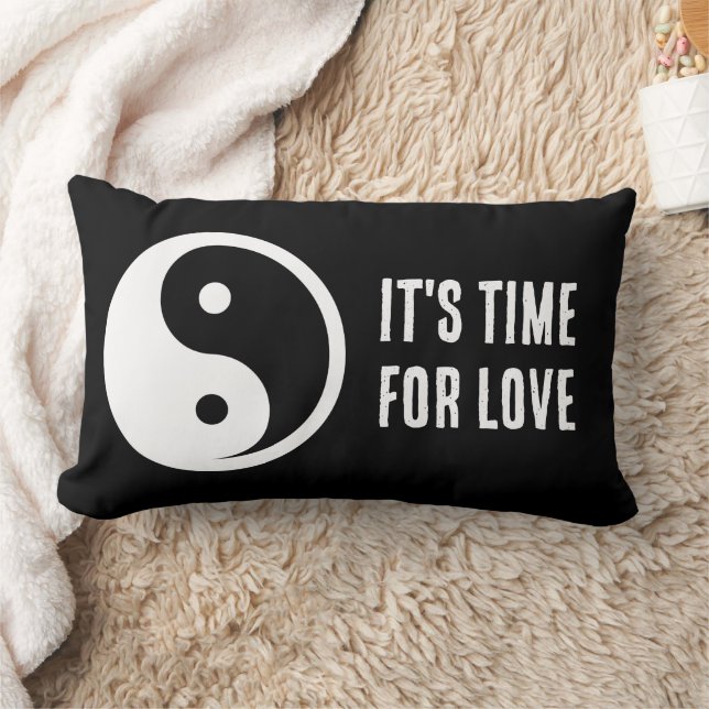 Coussin Rectangle Symbole Yin Yang - tatouage solide design 2 (Couverture)