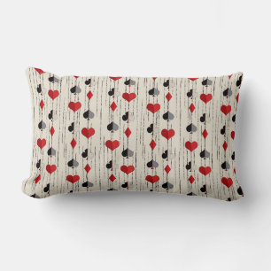 Coussin Rectangle Symboles de carte de jeu de poker