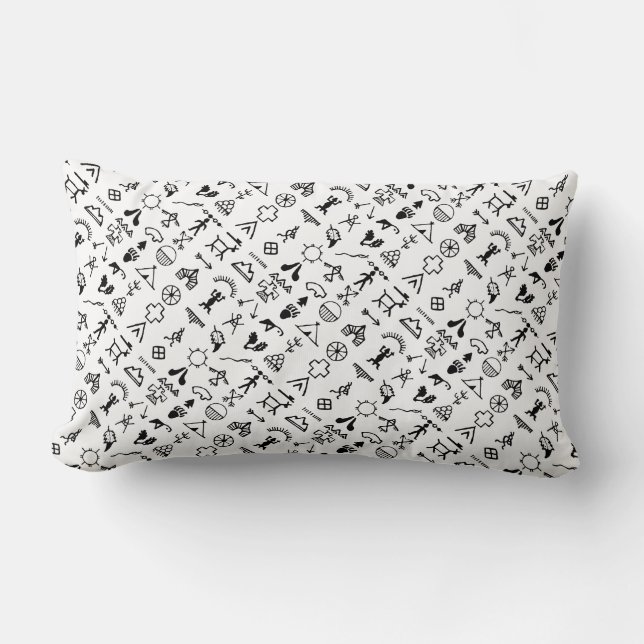 Coussin Rectangle Symboles d'images amérindiens (Recto)