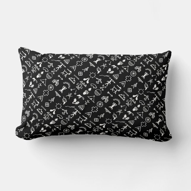 Coussin Rectangle Symboles d'images amérindiens (Recto)