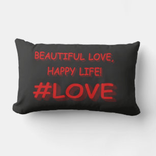 Coussin Rectangle Sympa Conception d'expression "BEAU AMOUR". Comman