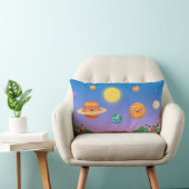 Coussin Rectangle Système solaire Cute Pastel - Cartoon Planets Art (Chaise)