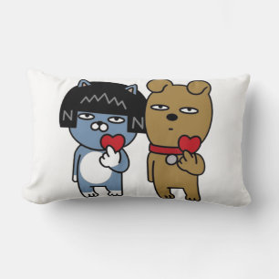 Coussin Rectangle T-shirt Couple - Frodo & Neo