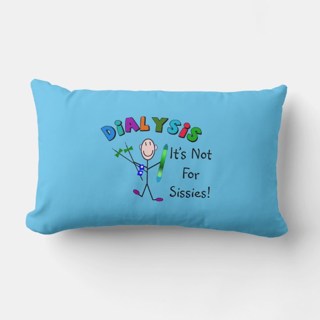 Coussin Rectangle T-shirt Dialyse "Ce n'est pas pour les missiles" (Recto)