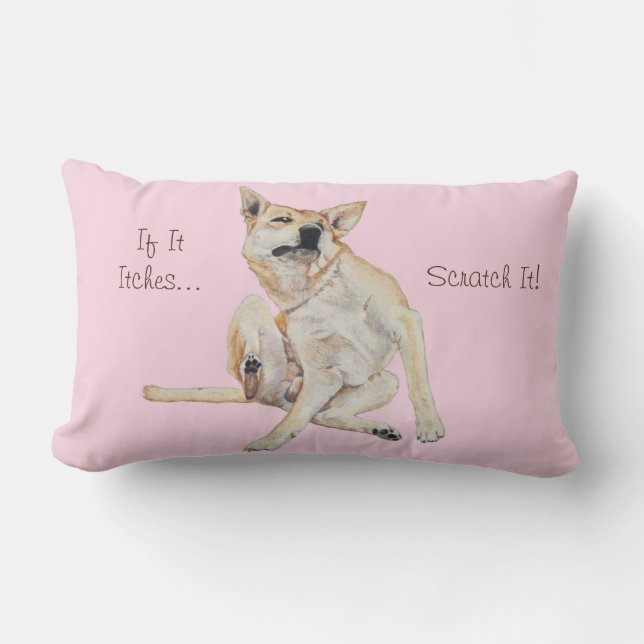 Coussin Rectangle tableau à gratter avec un slogan drôle (Recto)