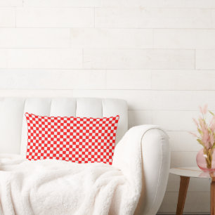 Coussin Rectangle Tableau de bord classique rouge et blanc par STayl