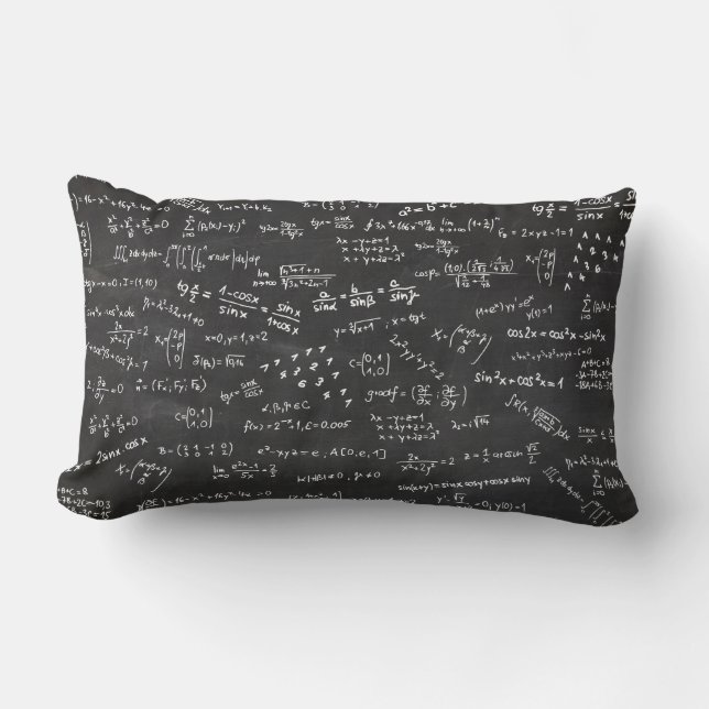 Coussin Rectangle Tableau de bord des formules mathématiques (Recto)