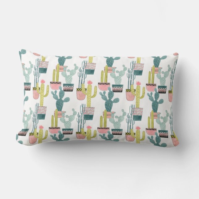Coussin Rectangle Taco à propos d'amour | Motif Cactus (Recto)
