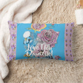 Coussin Rectangle Taie décorative fleurs lilac Blue Budgie (Couverture)