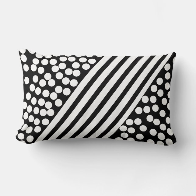 Coussin Rectangle Taie d'oreiller à motif de boules de lignes d'art  (Recto)