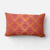 Coussin Rectangle Tangerine vif Tango Damassé Orange Rose (Verso)