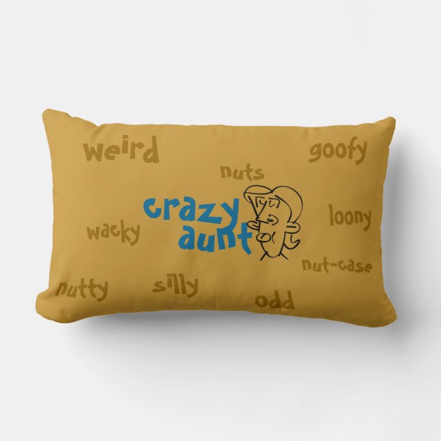 Coussin Rectangle Tante folle (Recto)