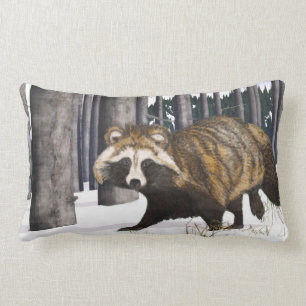 Coussin Rectangle Tanuki - Raccoon Chien