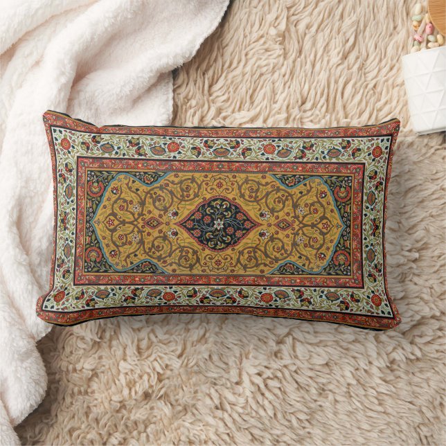 Coussin Rectangle Tapis Élegant Tapisserie Perse Antique Riche (Couverture)