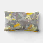 Coussin Rectangle Tapisserie jaune et gris (Verso)