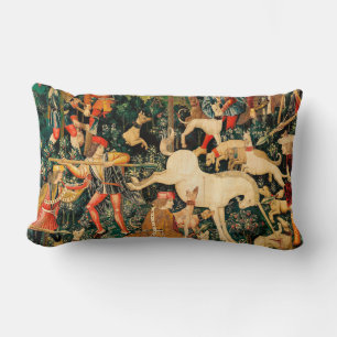 Coussin Rectangle Tapisseries de licorne Classique médiéval défend l
