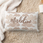 Coussin Rectangle Taupe Brun Chinoiserie Nuage Nom (Couverture)