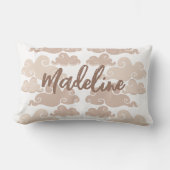 Coussin Rectangle Taupe Brun Chinoiserie Nuage Nom (Recto)