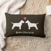 Coussin Rectangle Teckels de mariage de Bull Terriers avec Texte (Couverture)