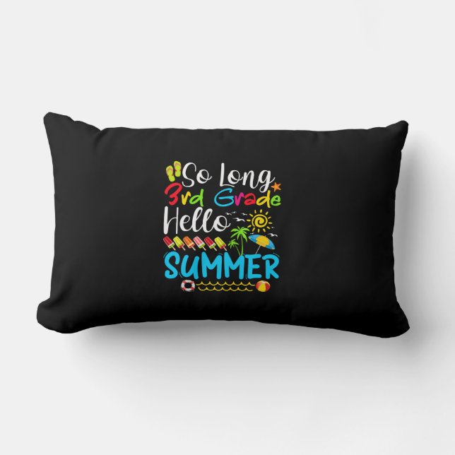 Coussin Rectangle Tellement Long 3E Année Bonjour Été Dernier Jour D (Recto)