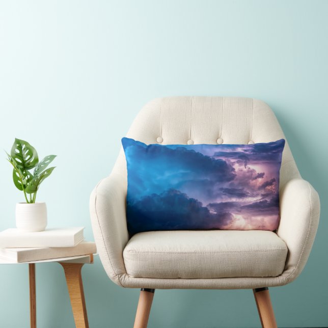 COUSSIN RECTANGLE TEMPÊTE DE LUMIÈRE SOIRÉE SKY LUMBAR CUSHION (Chaise)