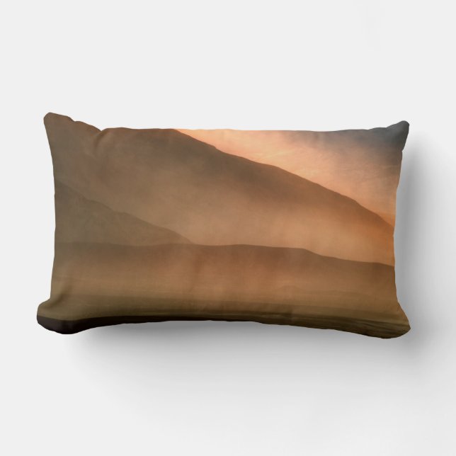Coussin Rectangle Tempête de sable aux dunes de sable de mesquite, (Recto)