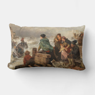 Coussin Rectangle Tempête sur la côte (par Rudolf Jordan)