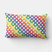 Coussin Rectangle Tendance Chic Motif Diamants Arc-en-Ciel (Verso)