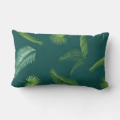 Coussin Rectangle Tendance de l'aquarelle Feuille de palmiers tropic (Verso)