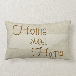 Coussin Rectangle Tennessee-Home Sweet Home nom personnalisé
