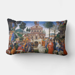 Coussin Rectangle Tentations du Christ, Sandro Botticelli Jeter Pil