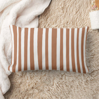 Coussin Rectangle Terracotta Modern Stripes Minimalist