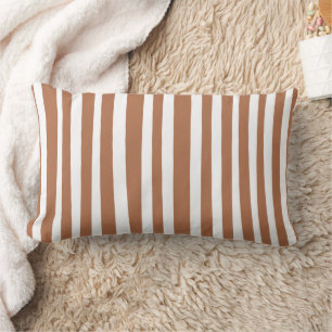 Coussin Rectangle Terracotta Rayures Modernes Minimalistes