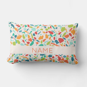 Coussin Rectangle Terrazzo Coloré NOM Motif Amusant architectural