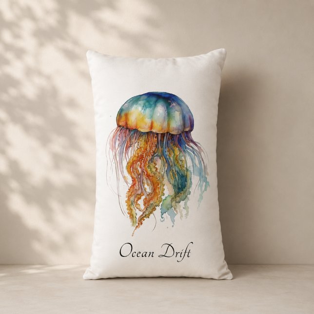 Coussin Rectangle Tête de lit Accent Chambre Méduse Tide (Créateur téléchargé)