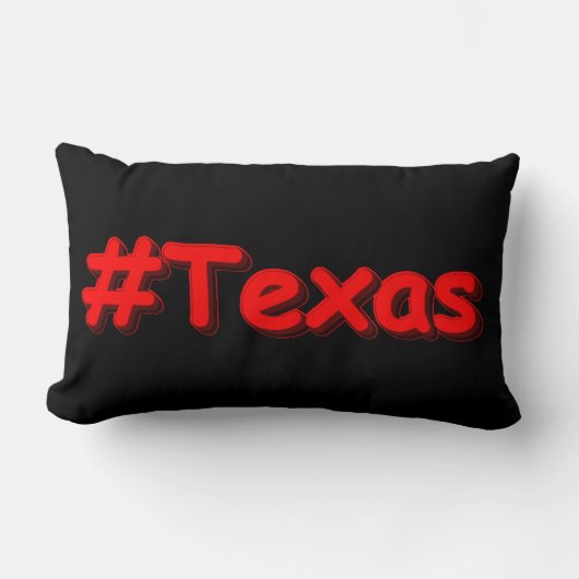 Coussin Rectangle "#Texas " Conception sympa. Commandez dès maintena (Recto)