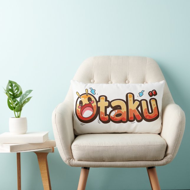 Coussin Rectangle Texte amusant Otaku (Chaise)
