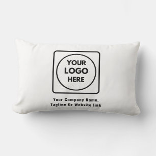 Coussin Rectangle Texte de logo d'entreprise personnalisé Marque lom