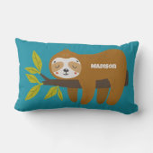 Coussin Rectangle Texte et couleur personnalisés (Verso)