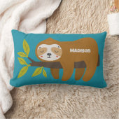 Coussin Rectangle Texte et couleur personnalisés (Couverture)