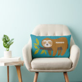 Coussin Rectangle Texte et couleur personnalisés (Chaise)