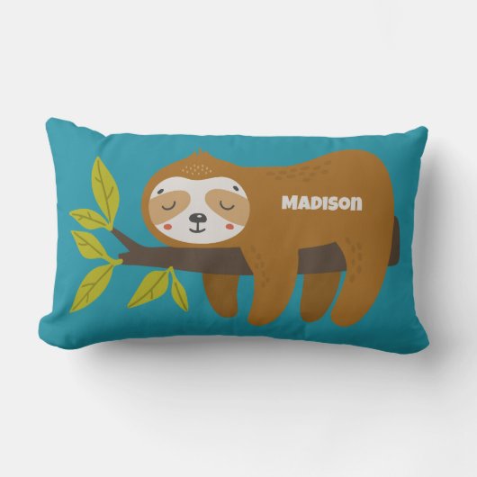 Coussin Rectangle Texte et couleur personnalisés (Recto)