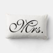 Coussin Rectangle Texte Mme Scroll En Noir Et Blanc (Verso)
