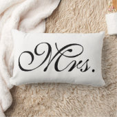 Coussin Rectangle Texte Mme Scroll En Noir Et Blanc (Couverture)